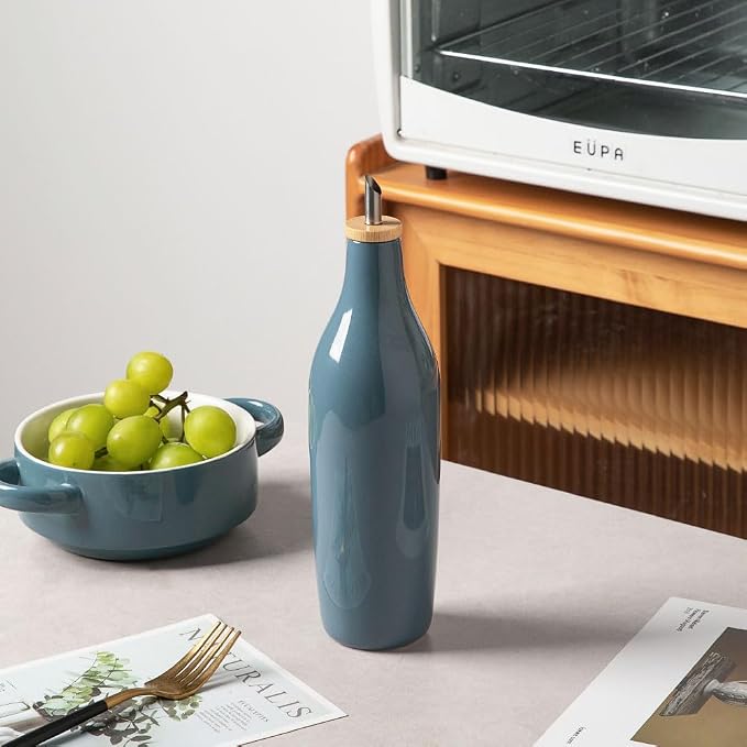 Sweejar Glossy Ceramic Olive Oil Dispenser Bottle - Image 2