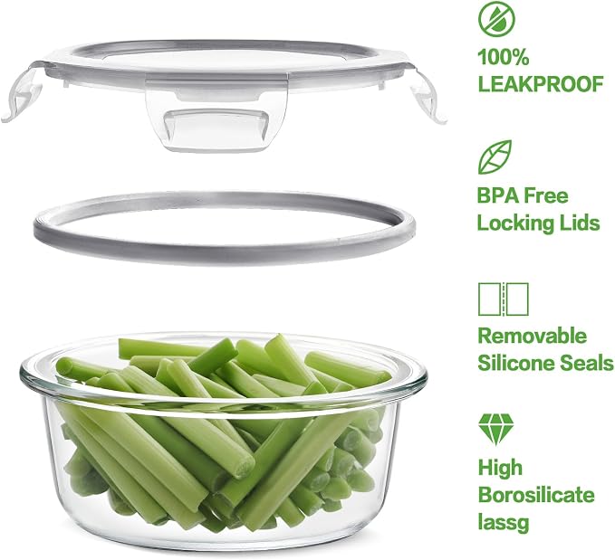 HOMBERKING 24pc Glass Food Storage Containers - Image 3
