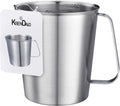 48Oz/6Cup Stainless Steel Pitcher, 1.50 Liter Metal Container by KSENDALO