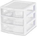 Sterilite 18-Pack Clearview 3-Drawer Cart, Small Plastic Storage Organizer by Sterilite
