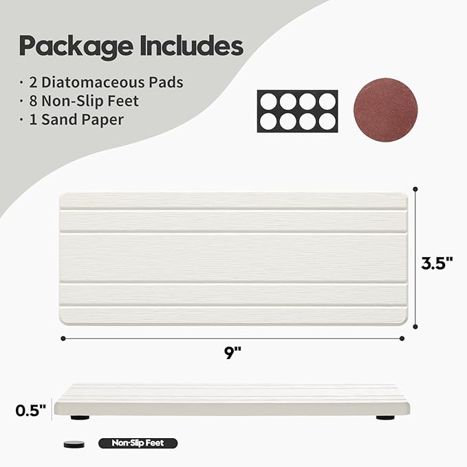 Razborci 2PCS Diatomite Quick Stone Drying Tray Mat - Image 3