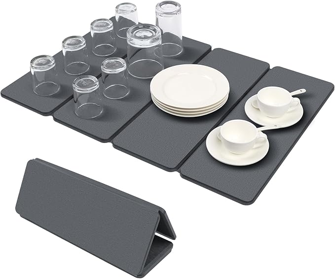 Large Stone Drying Mats for Kitchen Counter, Quick Dry Stone Dish Drying Mat by Unknown
