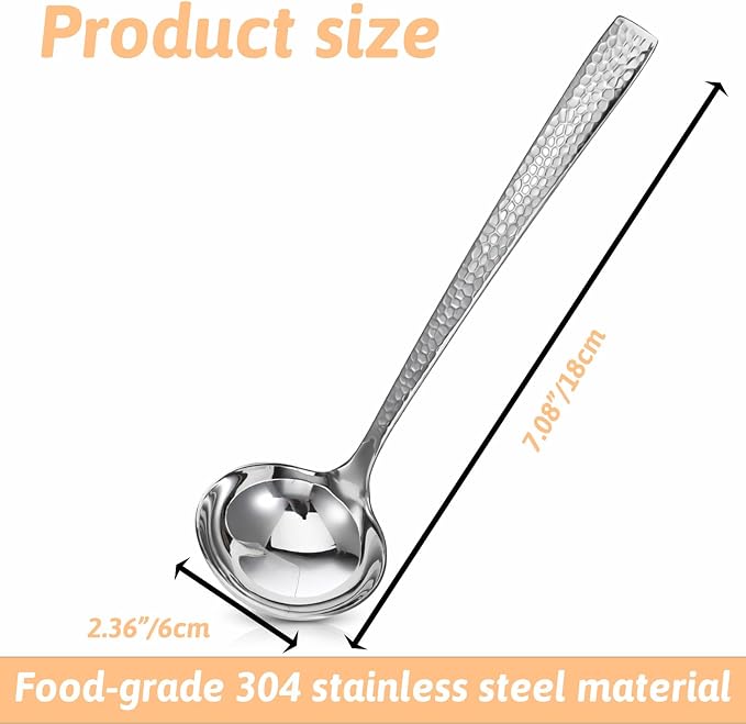 Gravy Ladle Stainless Steel 7.8'' Soup Ladles - Image 2