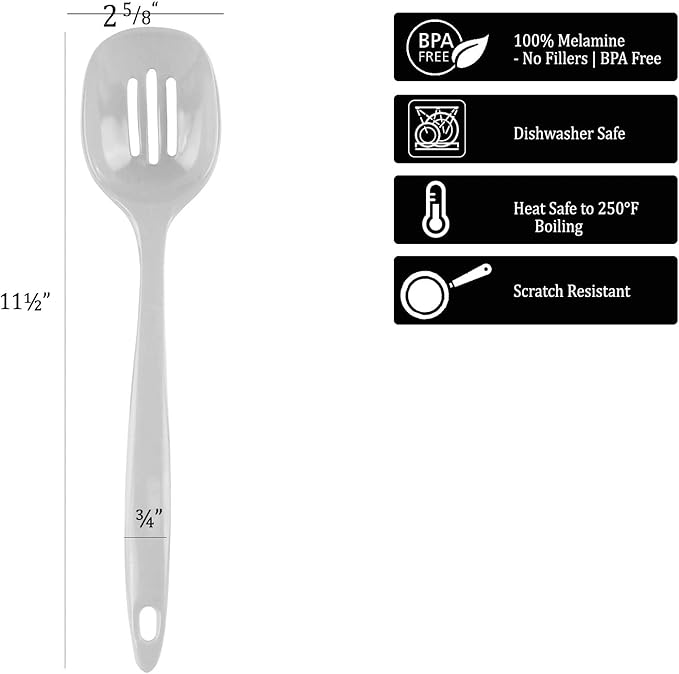 Durable Melamine Cooking Slotted Spoon - Image 4