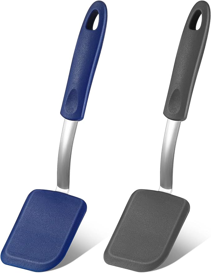Silicone Cookie Spatula Turner 2 Pack Mini Brownie Spatula Flexible Kitchen by Yetene