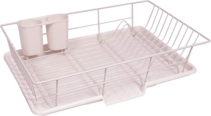 Space-Saving 3-Piece Dish Drainer Rack Set: Efficient Kitchen Organizer by SweetHomeCollection