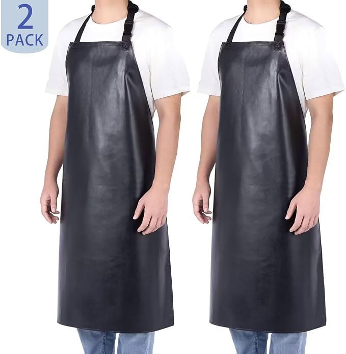 Homsolver 2 Pack Waterproof Rubber Aprons, Heavy Duty Butcher - Image 2