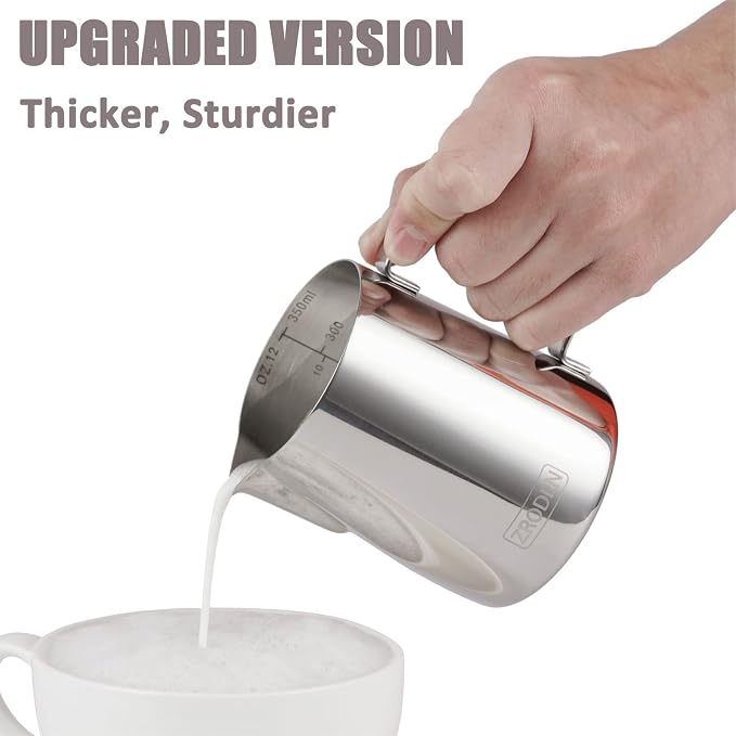 Milk Frothing Pitcher, Thicker Version 20oz Espresso Steaming Pitchers - Image 2