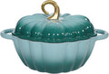 Pumpkin Enameled Cast Iron Dutch Oven by COOKWINCastIron