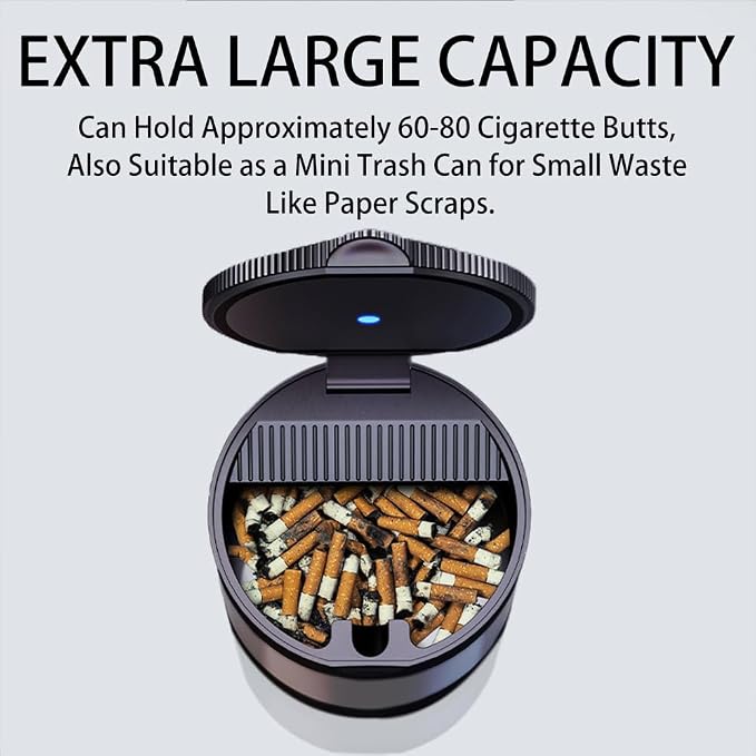 Ashtray with Lid, Smokeless Ashtray - Image 6