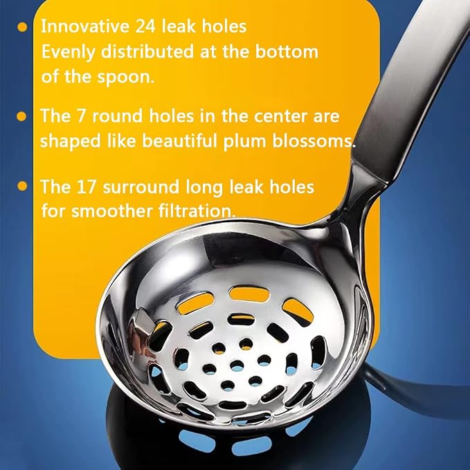 Collfa Small Soup Ladle Metal SUS304 Stainless Steel Ladles Spoon And Slotted - Image 6