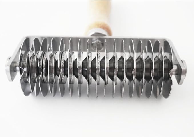 Lattice Cutter Pastry Tool, Stainless Steel Pastry Lattice Roller Cutter Wood - Image 5