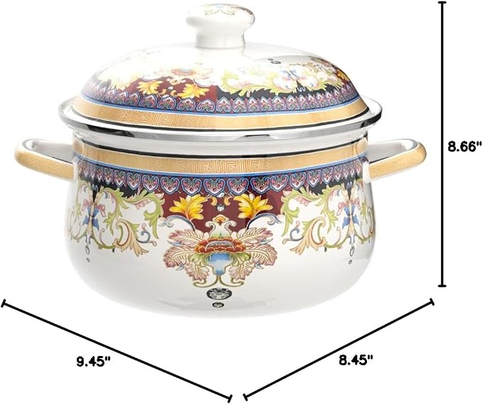 Retro Flower Enamel Stockpot - Image 8