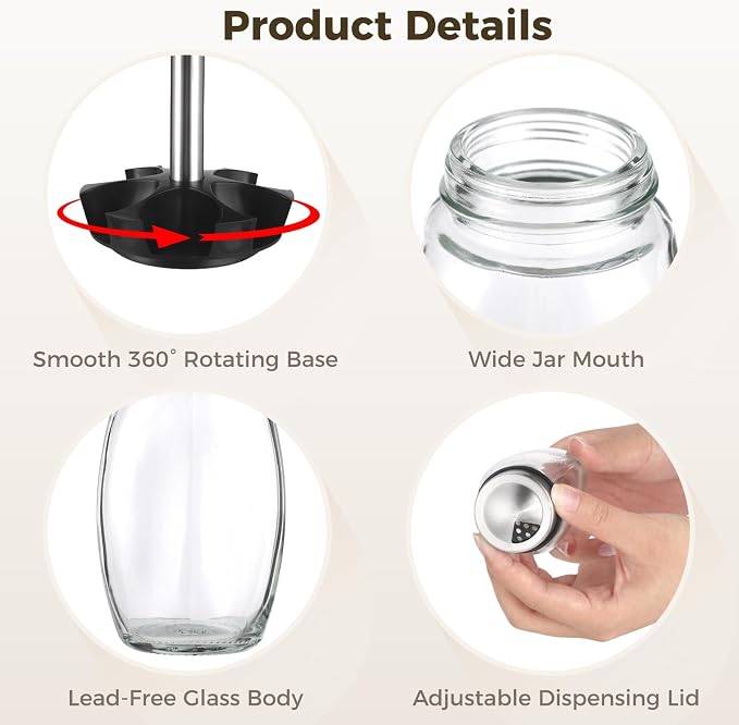 2 Layer Rotating Spice Rack Organizer - Image 5