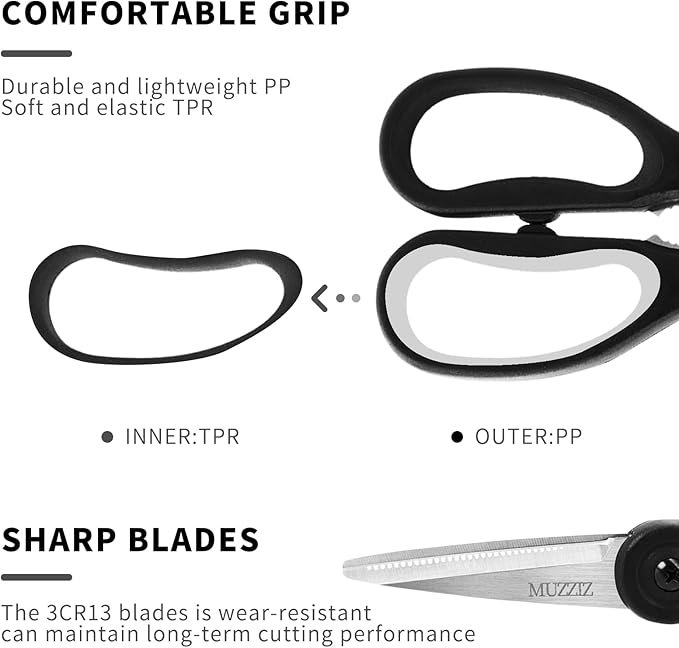 Kitchen Scissors All Purpose, Heavy Duty Stainless Steel Kitchen Shears - Image 6