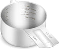 1PCS 1/2Cup Single Measuring Cup, Etched Inner Scale Stainless Steel Measure by BERYLER