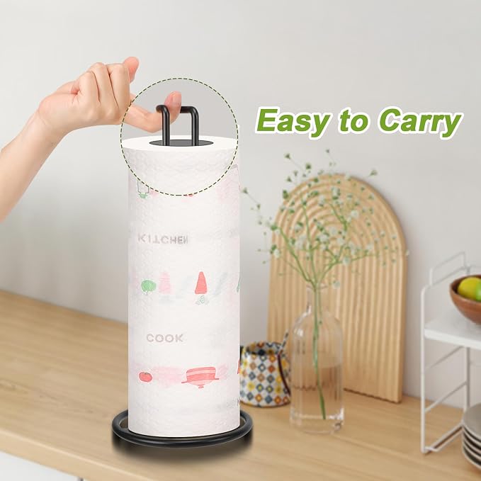 NearMoon Paper Towel Holder, Sturdy Paper Towel Stand Dispenser-All Metal - Image 3