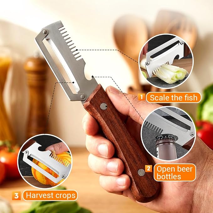 Vegetable Peeler, 2026 Upgrade Multifunctional Stainless Steel Peeler, - Image 7
