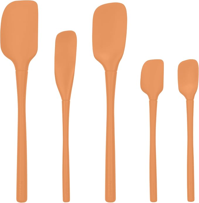 Tovolo Flex Core 5 Piece Silicone Spatula Set Heat Resistant All Silicone by Tovolo