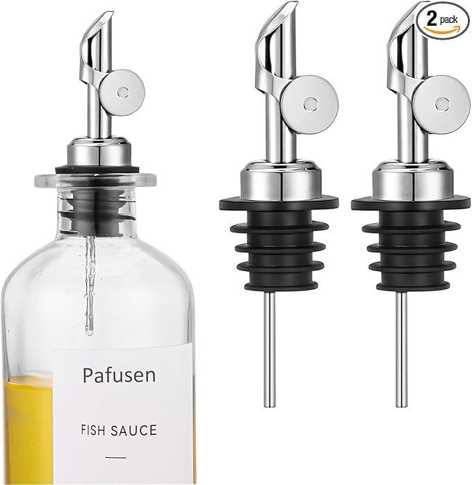 Pafusen 2 Pack Auto Flip Olive Oil Dispenser Spout, Liquor Pour Spout, Oil by Pafusen