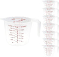 8 Pcs 2 Cup Capacity Plastic Measuring Cup, 16 Oz/500 ml Clear Graduated by Unknown