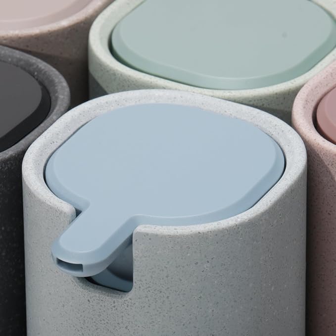 LINE+ARC Modern Easy-to-Press Soap Dispenser. No-Rust Cute Bathroom Beige - Image 7