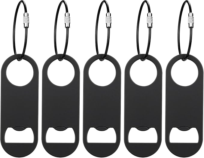 5 PACK Stainless Steel Flat Bottle Opener by DFTOA