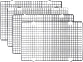 Tebery 4 Pack Black Heavy-Duty Wire Cooking Rack Baking Racks, Nonstick Baking by Tebery