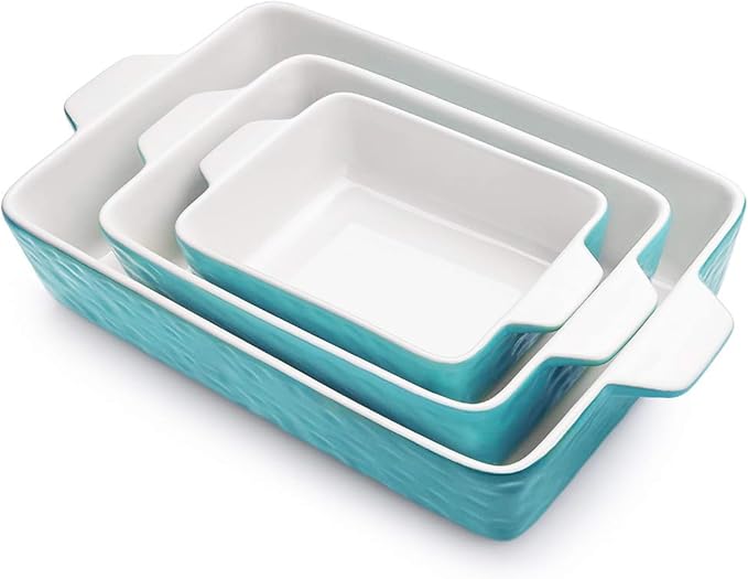 Casserole Dishes for Oven, Ceramic Baking Dishes, Lasagna Pan by Krokori