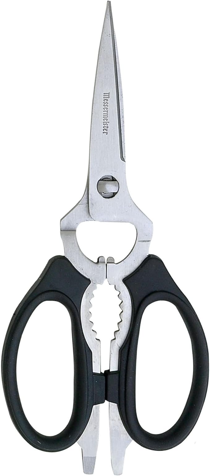 Messermeister 8-Inch Take-Apart Kitchen Scissors, Nut Cracker, Jar Lid by Messermeister