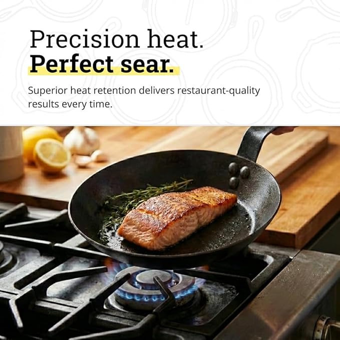 Lodge 8 Inch Carbon Steel Skillet - Image 4