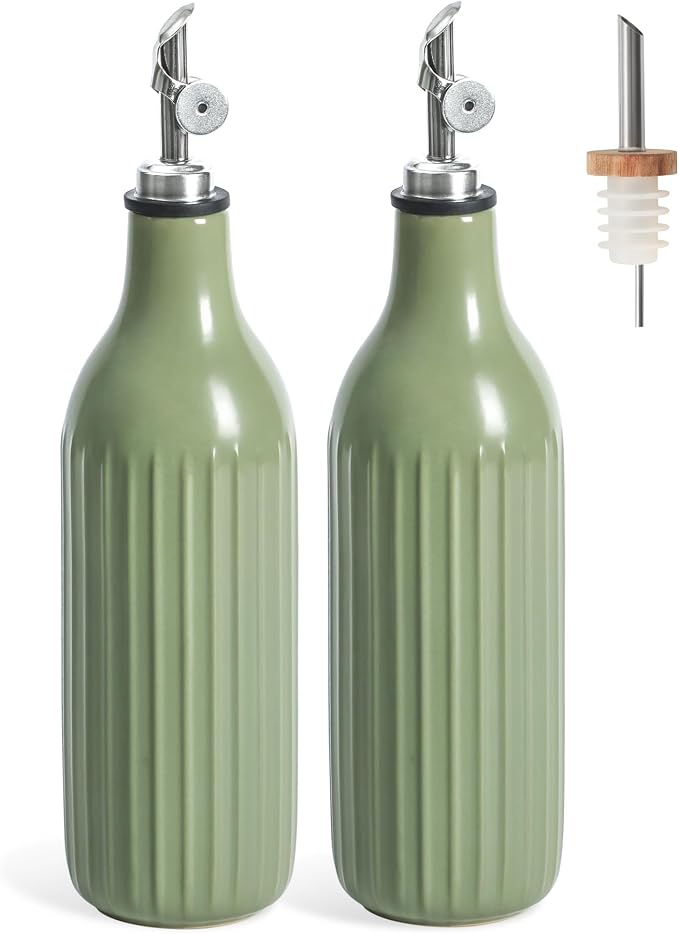FE FUN ELEMENTS Olive Oil Dispenser Bottle, 19 oz Oil Dispenser by IntoYourHouseOntoYourTable