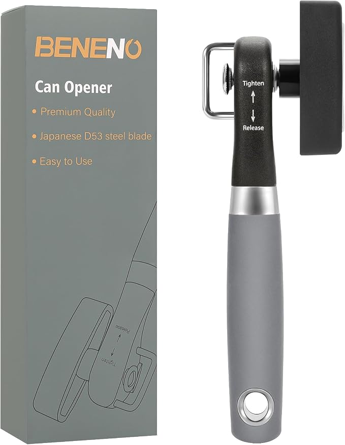 Beneno Can Opener, Manual Side Safe Cut Can Opener Smooth Edge by Beneno