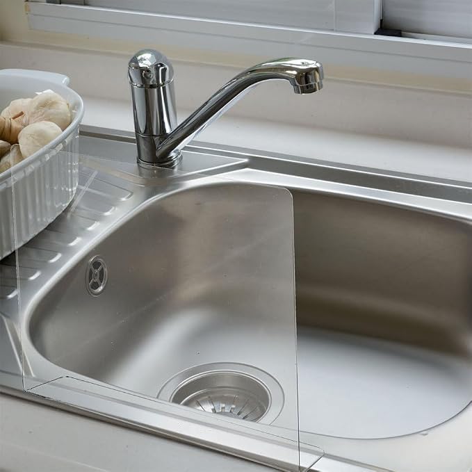 PRETYZOOM Acrylic Kitchen Sink Splash Guard 13.77 X 8.26 Inch Clear Water - Image 9