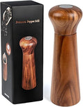 Wooden Pepper Grinder, Refillable Pepper Mill, Adjustable Pepper Shaker by UNIOVC