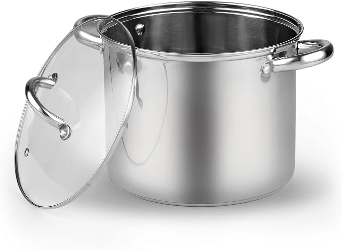Cook N Home Stockpot with Lid, Basics Stainless Steel Soup Pot - Image 9