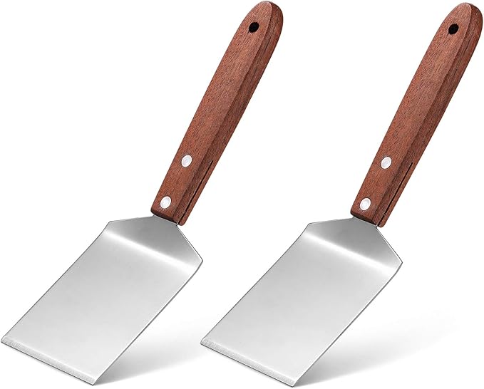 Newtay 2 Pieces Small Brownie Cookie Spatula Metal Stainless Steel Spatula by Newtay