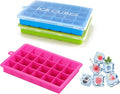 TAO CICADA Ice Cube Tray, 3 Pack Silicone Ice Cube Molds, Ice Cube Trays by TAO+CICADA