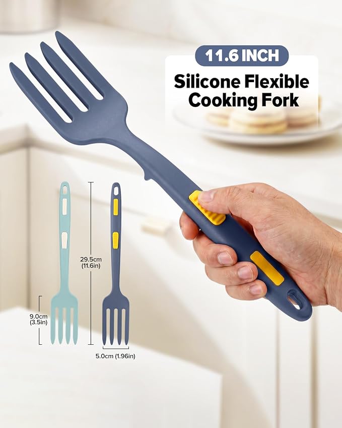 Silicone Flexible Long Handler, 11.6 Inch Heat Resistant Cooking Tool, Non - Image 8