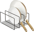 mDesign Metal Pan Organizer for Kitchen Cabinet, Pantry Shelf by mDesign