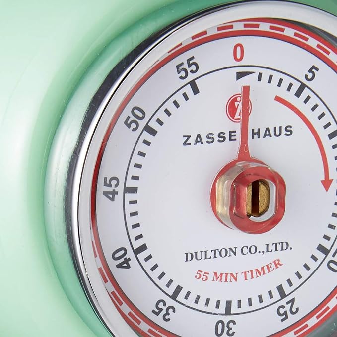 Zassenhaus Magnetic Retro Kitchen Timer, Classic Mechanical Cooking Timer - Image 3