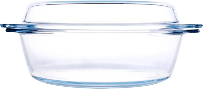 Round Tempered Glass Casserole Dish by HUSANMP
