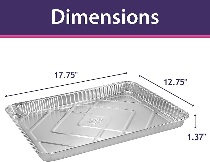 Aluminum Pans Half Size Cookie Sheet 100 Count Durable Nonstick Baking Sheets - Image 6