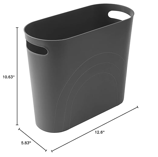 rejomiik Small Trash Can, 3.5 Gallon Slim Garbage Can Plastic Waste Basket - Image 7