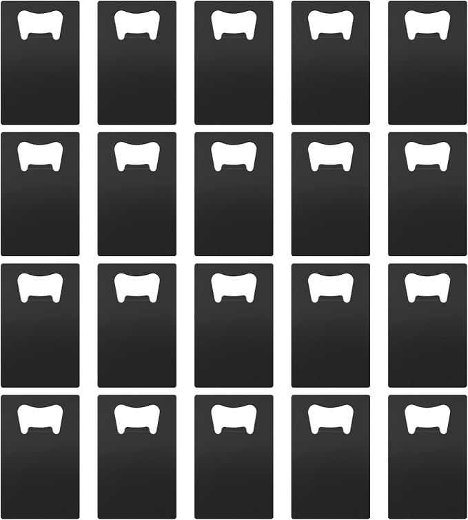 20 Pcs Stainless Steel Metal Card Beer Bottle Openers, DIY Party Favor Wedding by Yugada
