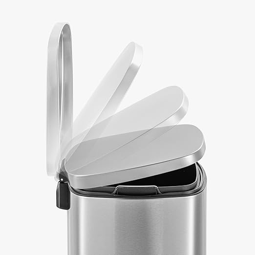 QUALIAZERO 50L / 13 Gallon Stainless Steel Step-On Kitchen Trash Can Soft-Close - Image 4