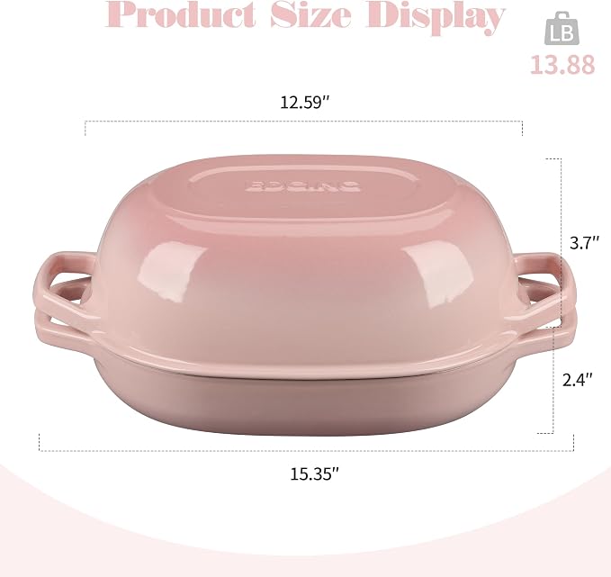 EDGING CASTING Enameled Cast Iron Oval Dutch Oven Pot - Image 2