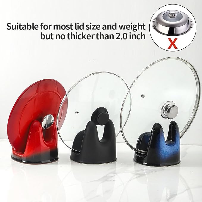 Nihow Pot Lid Holder: Stable Ceramic Pan Lid Holder - Image 6