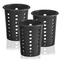 OCS Parts Perforated Utensil Drying Cups | Black | Set of 3 | Plastic Flatware by OCSParts