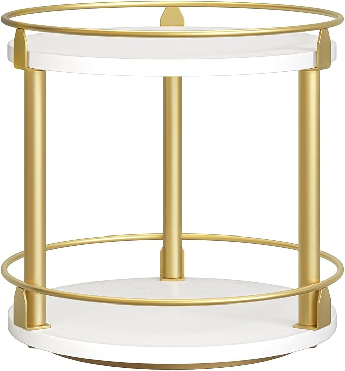 YATINEY Lazy Susan Organizer, Rotating Spice Rack, 2 Tier Spice Turntable by Yatiney